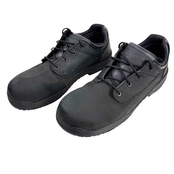 DANNER Caliper 3" Hot Aluminum Hard Toe Work Black Leather Low Top 19451 Size 13 - Picture 1 of 12